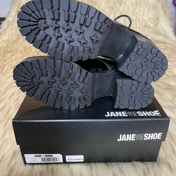 JANE AND THE SHOE | Black Lennox Platform Oxford Women New In Box - Picture 7 of 9